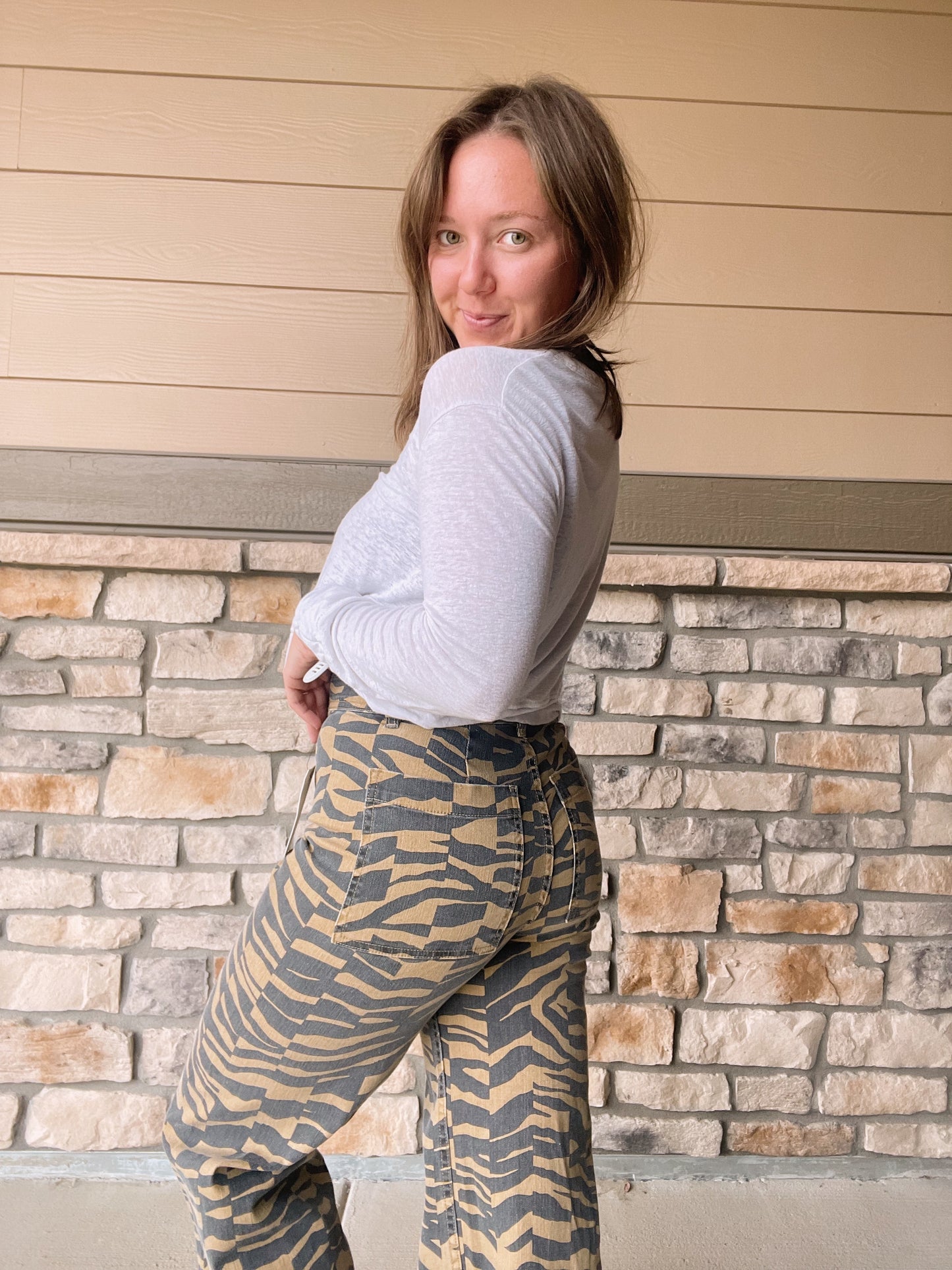 Billabong Cheetah Print Pants - NEW (27)