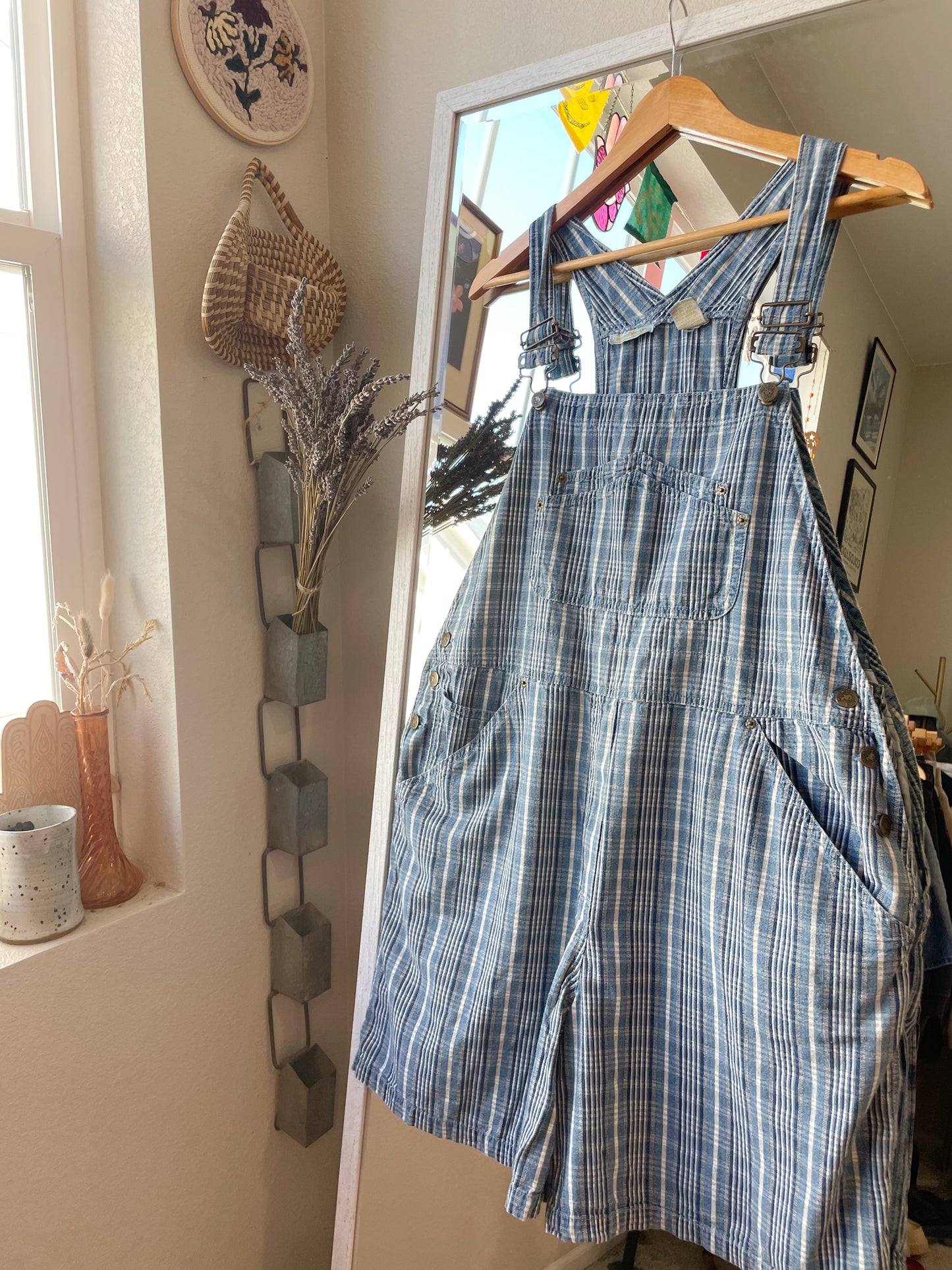 Vintage Plaid Shortalls (XXL)