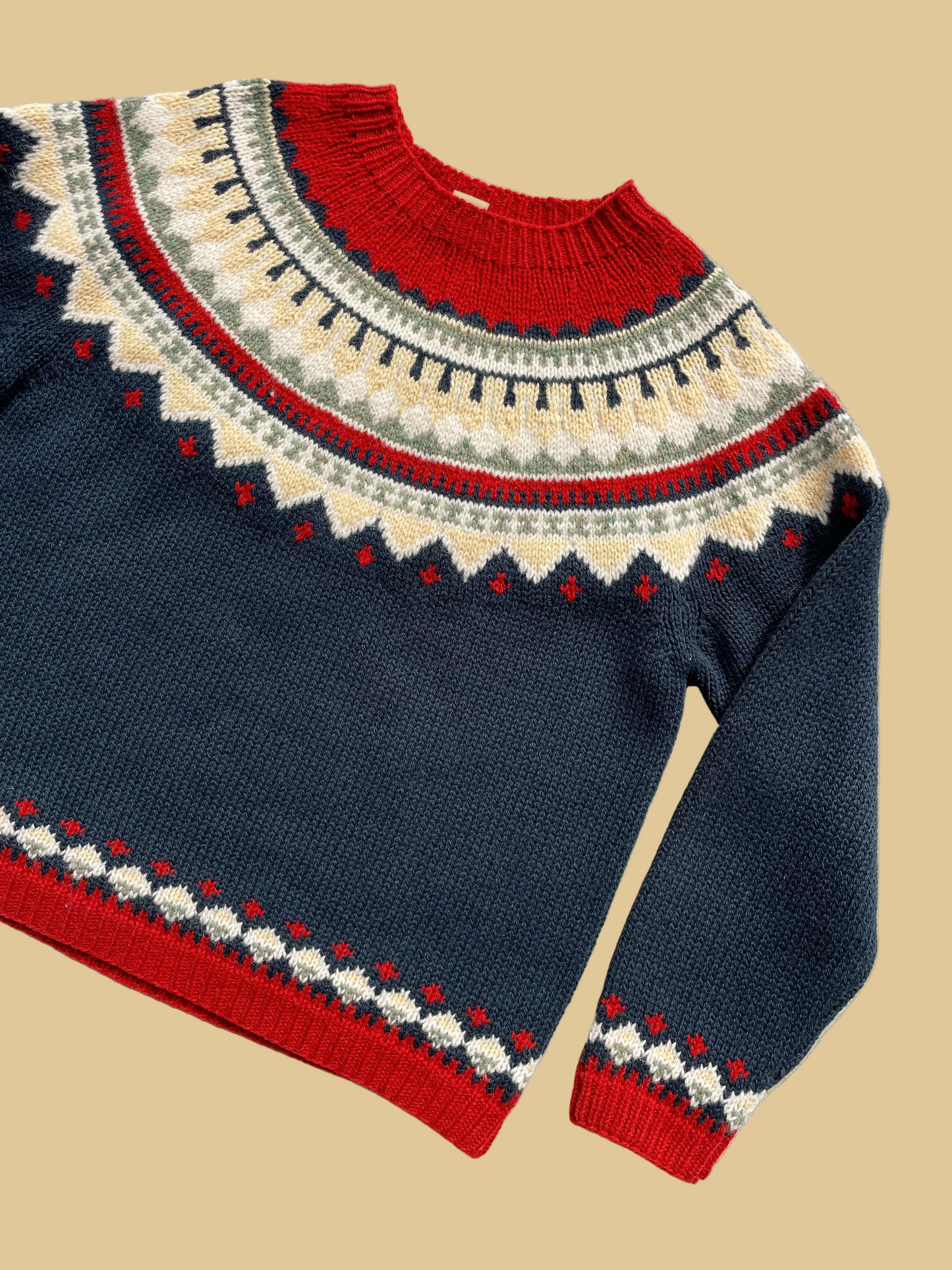 Vintage Eddie Bauer Fair Isle 100% Wool Sweater (Women's L)