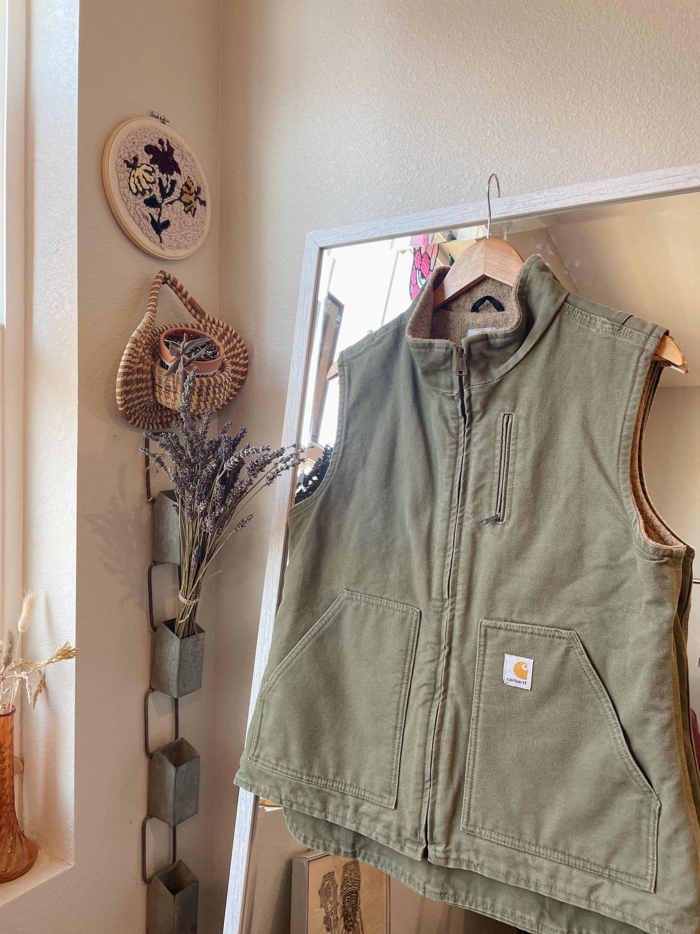 Carhartt Olive Green Vest (Women's M)