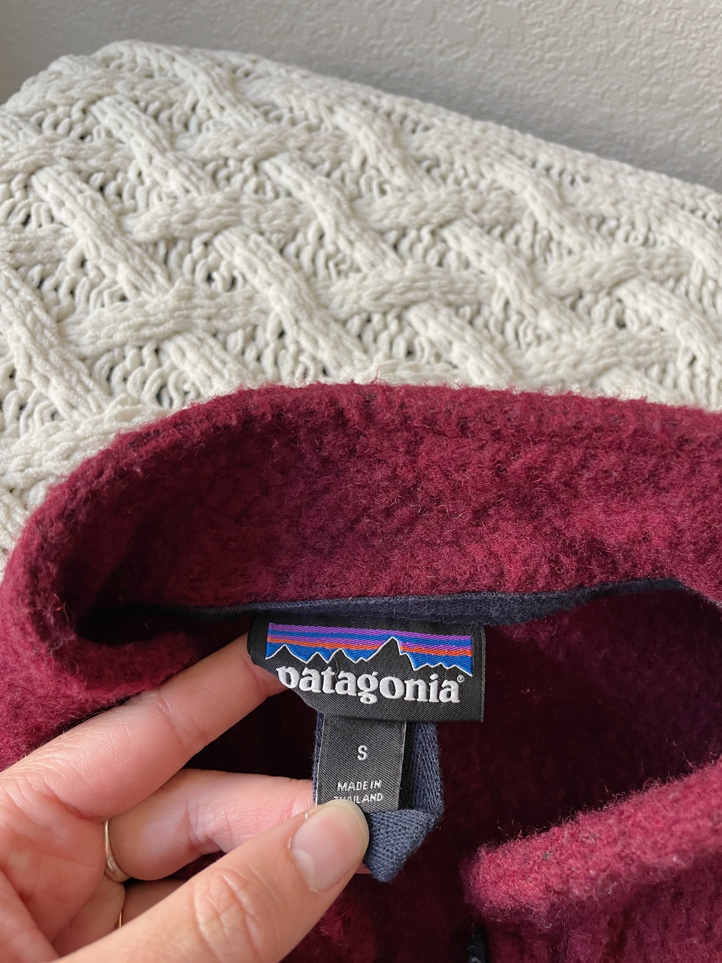 Patagonia Maroon Wool Blend Pullover (Women's S)