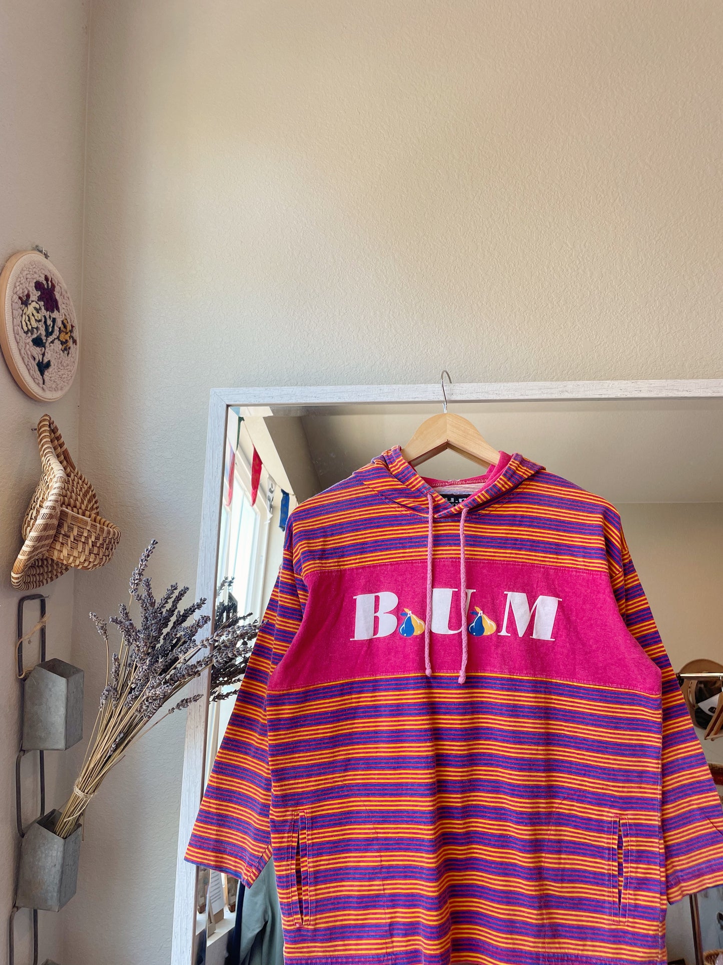 Vintage BUM Striped Hoodie (M)