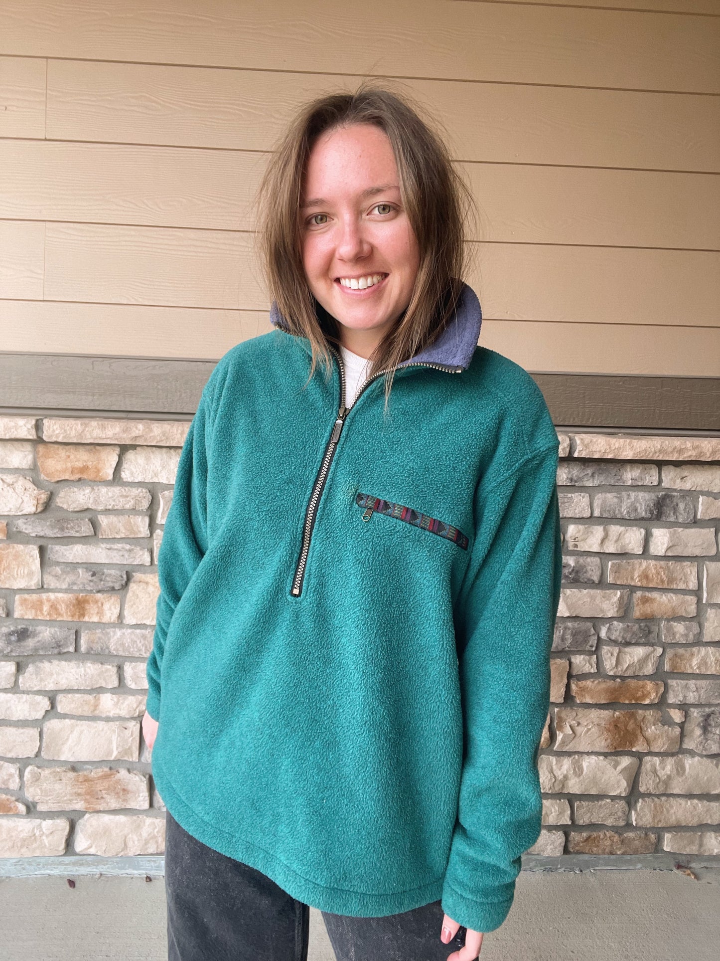 Vintage LL Bean 1/4 Zip Fleece (Women's M)
