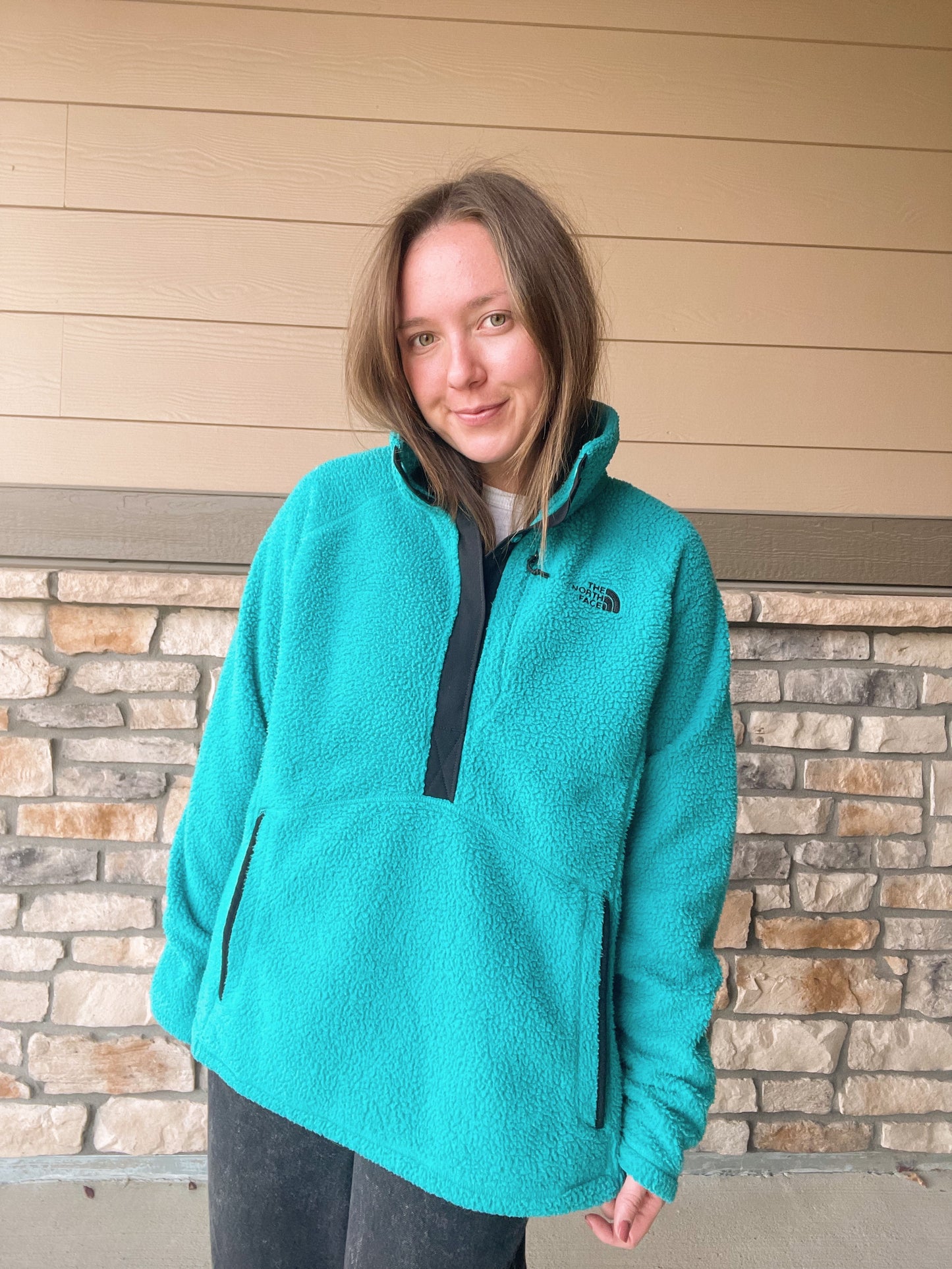 North Face Teal Fleece (Women's L/XL)