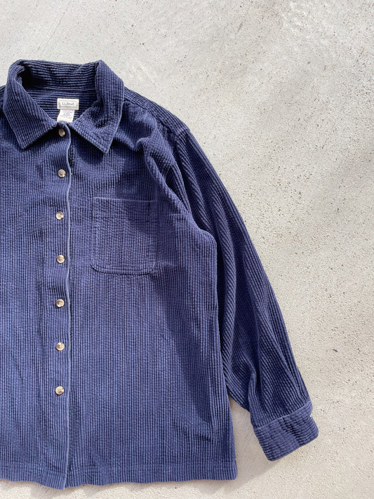 Vintage LL Bean Navy Corduroy Shirt (L)