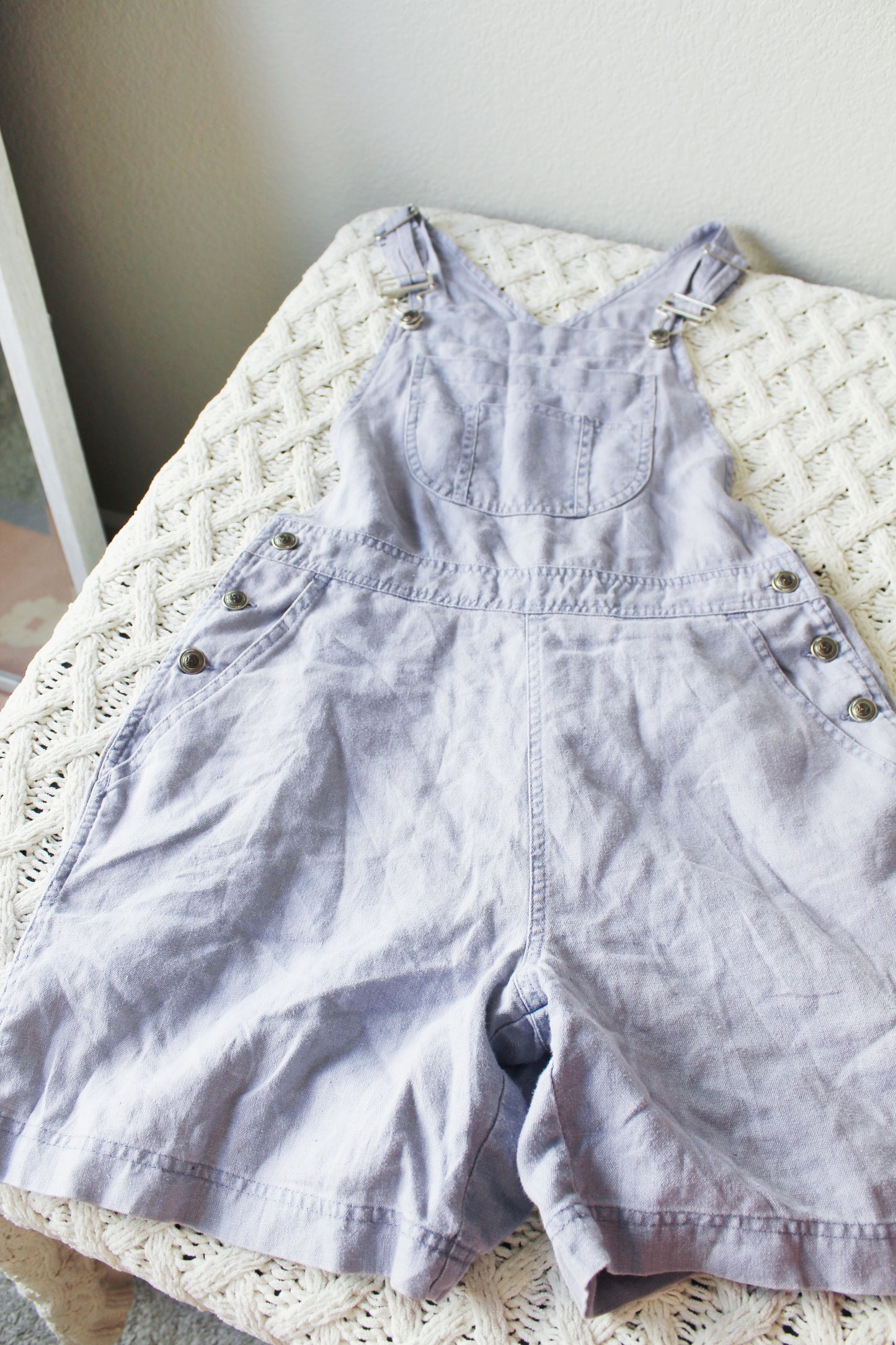 Vintage Territory Ahead Linen Shortalls (S)