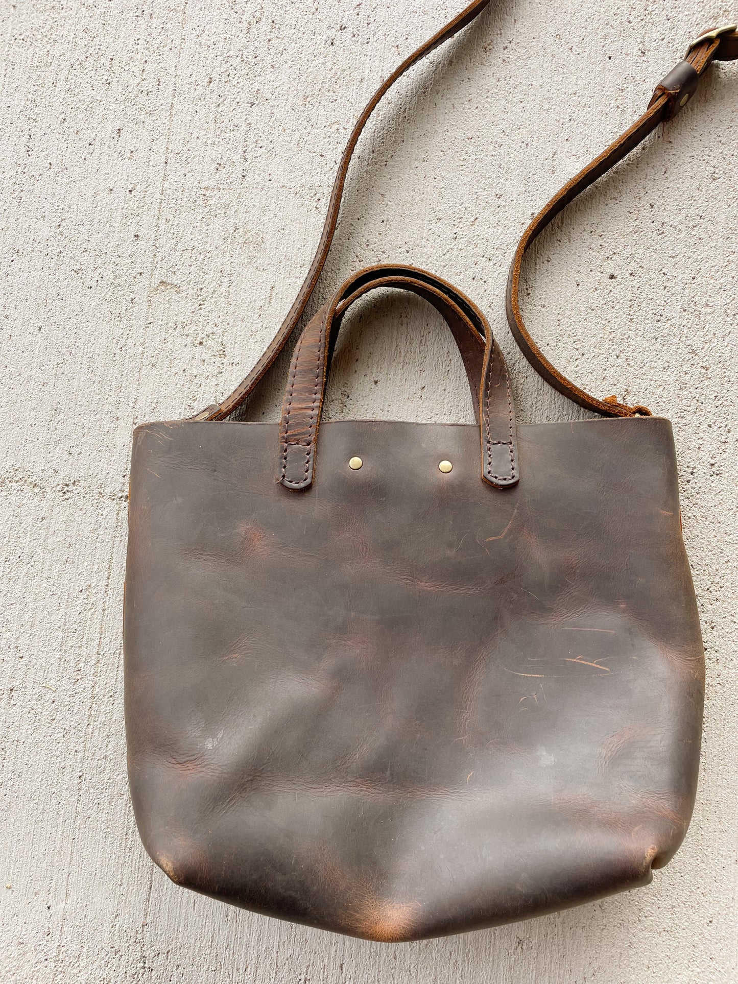 Portland Leather Cross Body Leather Tote
