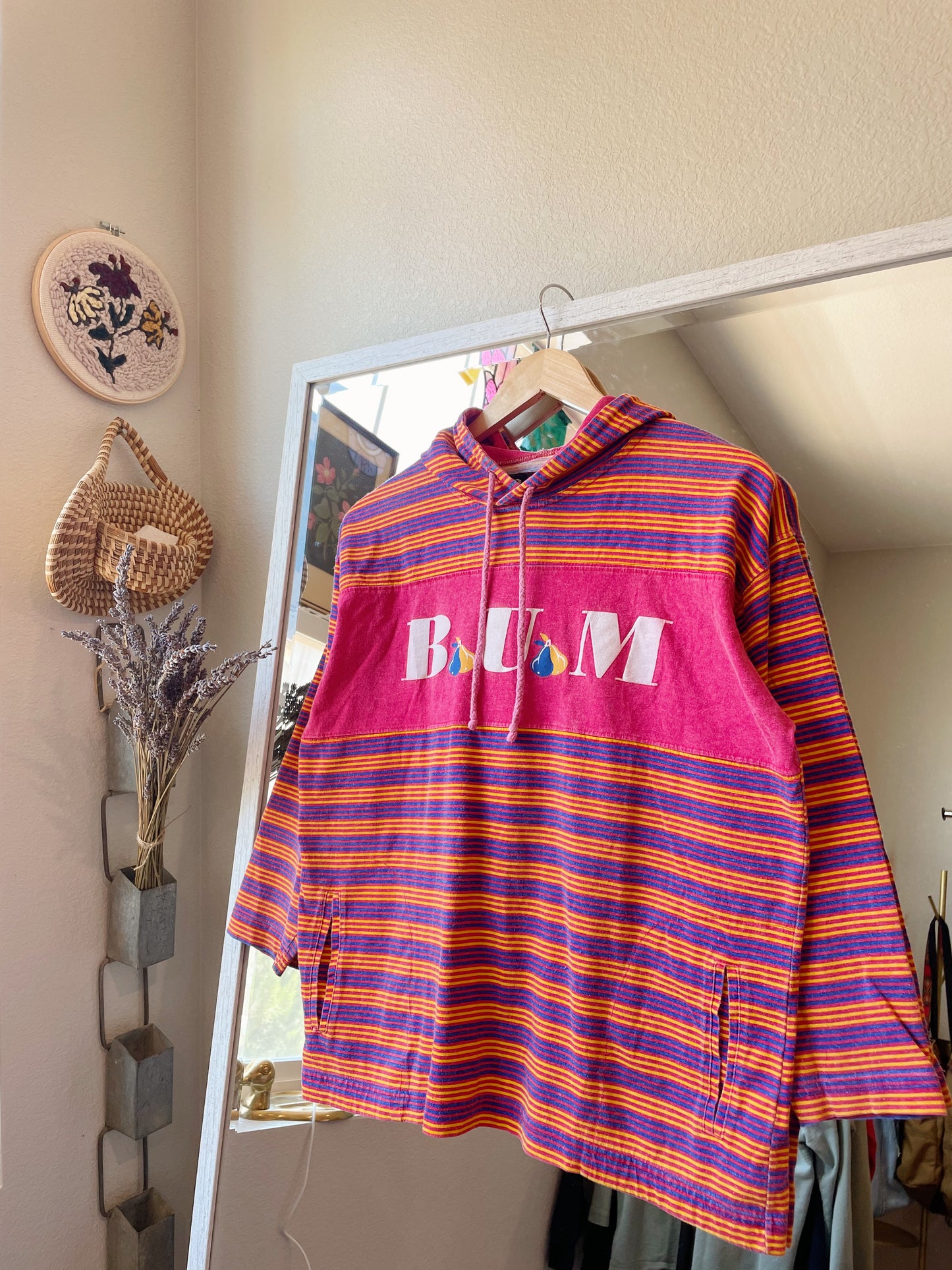 Vintage BUM Striped Hoodie (M)