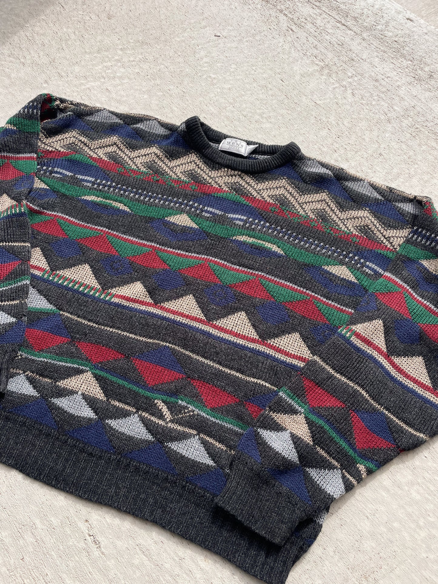 Vintage Sears Patterned Sweater (XL)