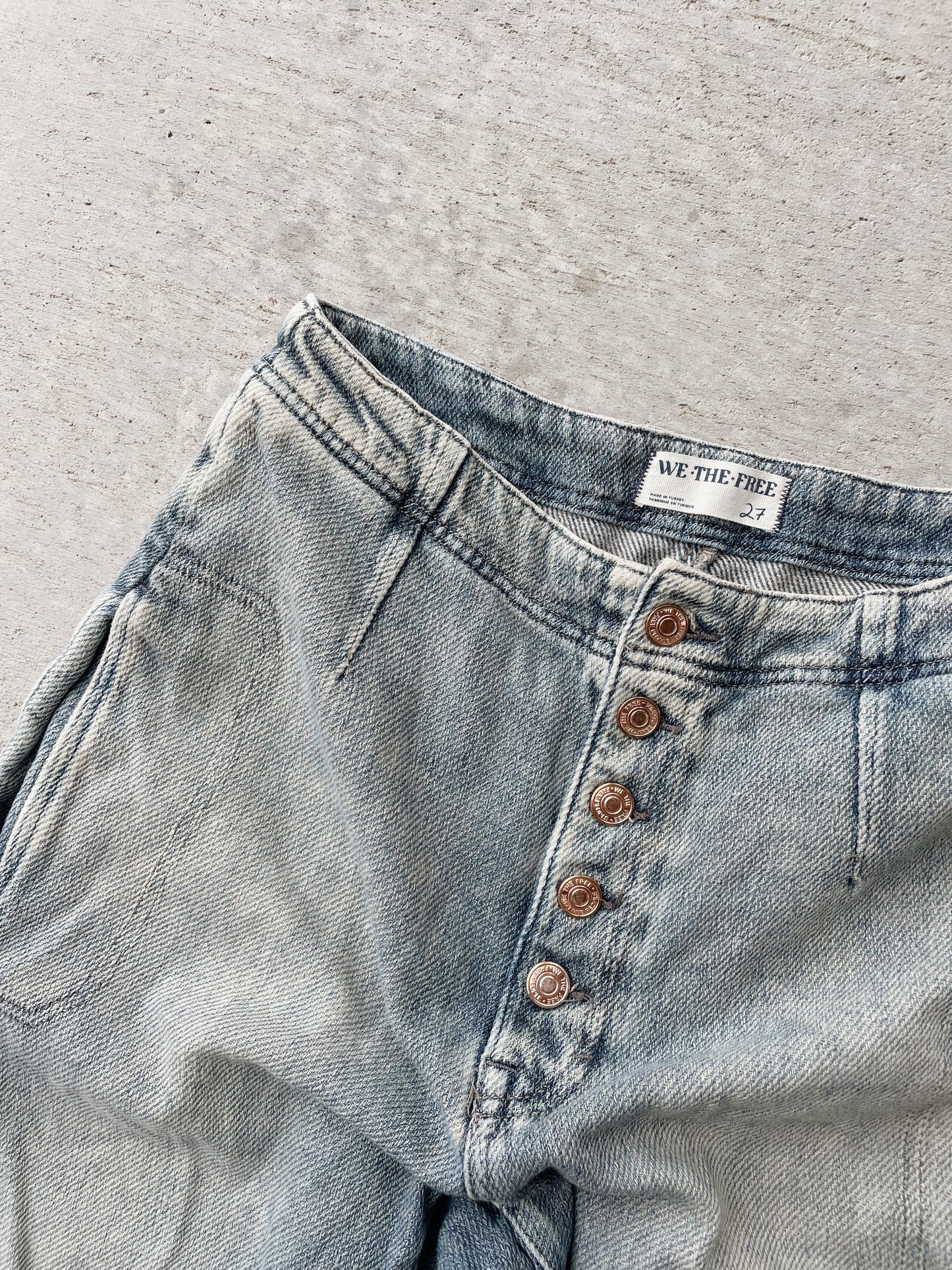 Free People Osaka Mid Rise Barrel Jeans (30)