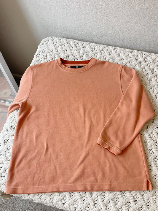 Vintage Sherbet Orange Crew Pullover (M)