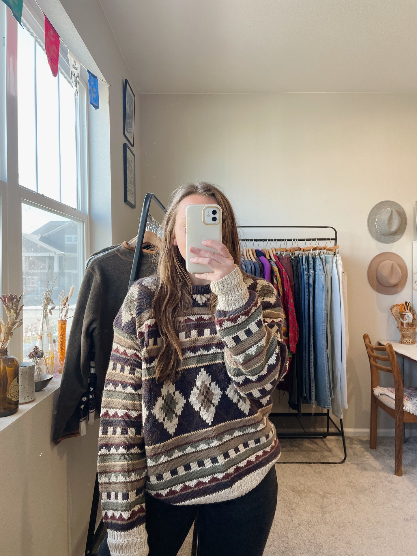 Vintage Gant Patterned Sweater (S)