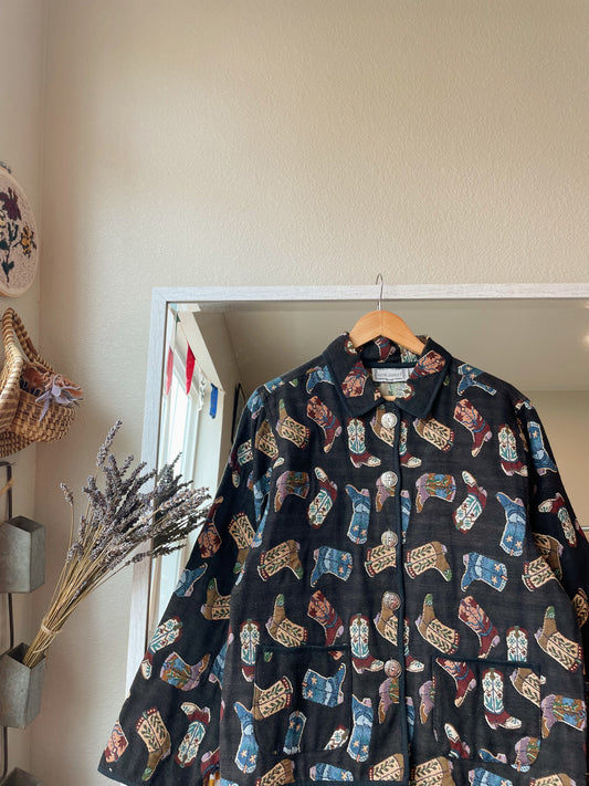 Vintage Jane Ashley Tapestry Boot Jacket (M)