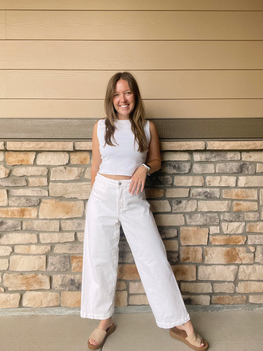 Madewell White Pants (30)