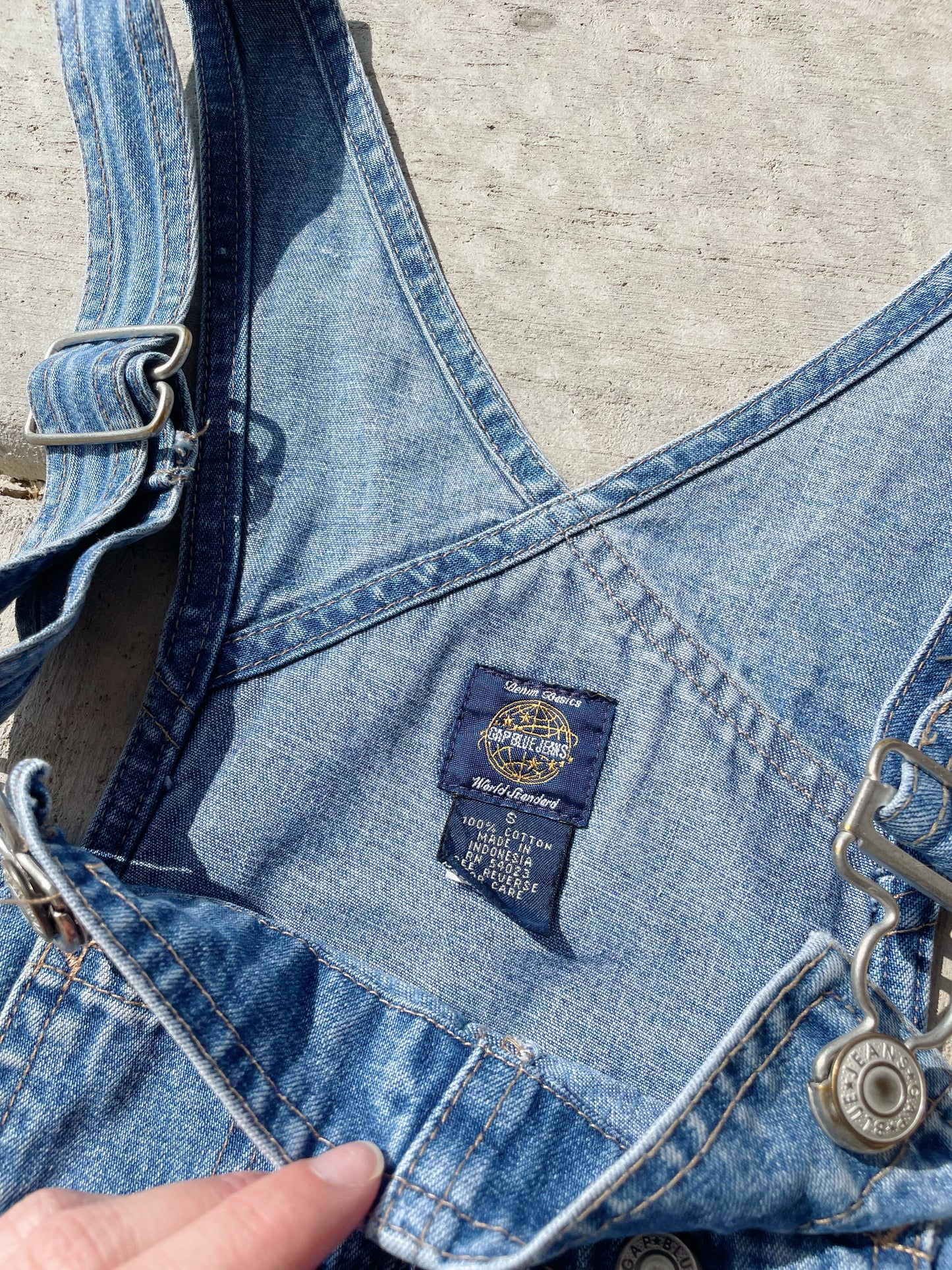 Vintage Denim Shortalls (S)