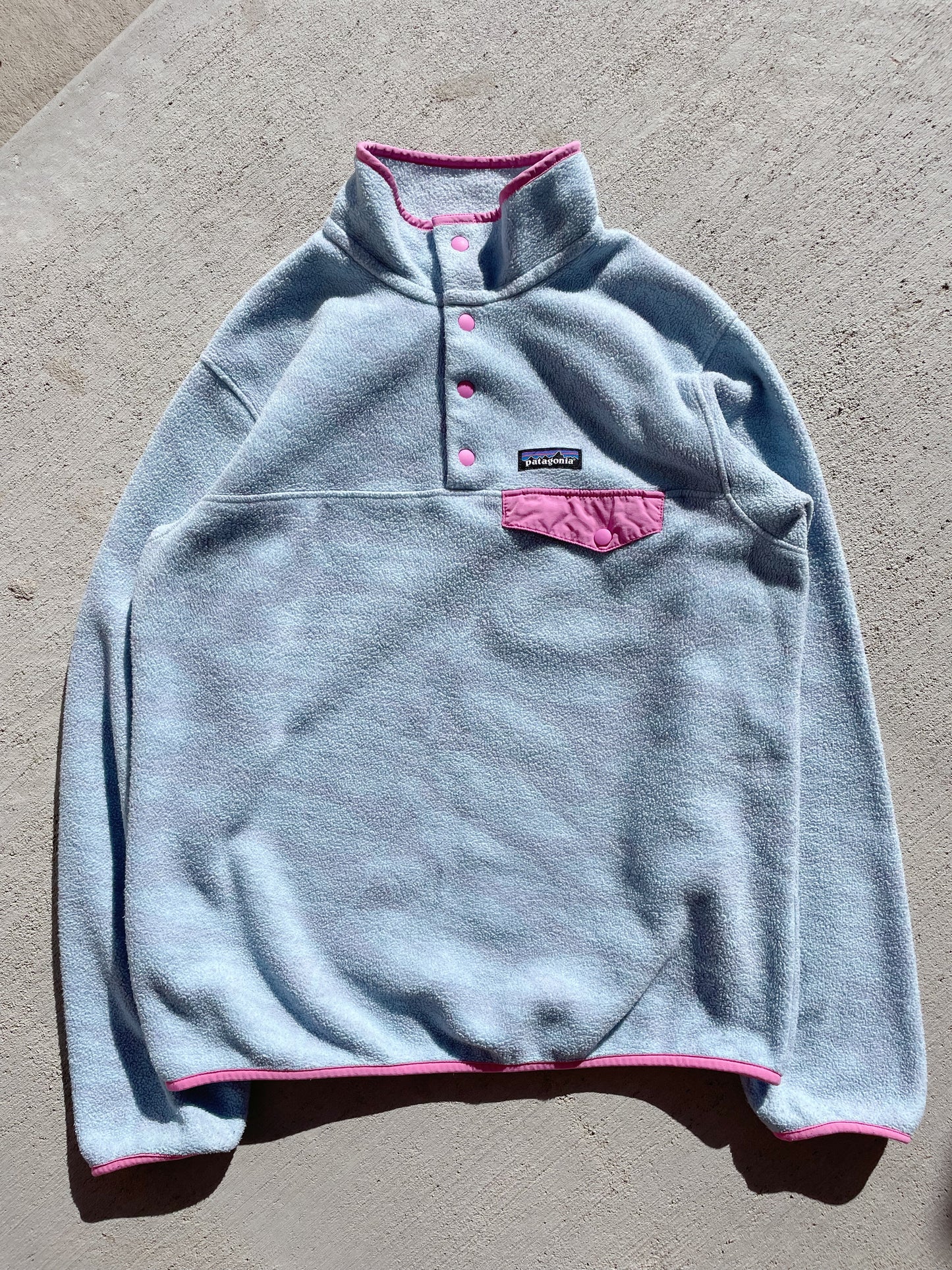 Patagonia Light Blue Snap Fleece (M)