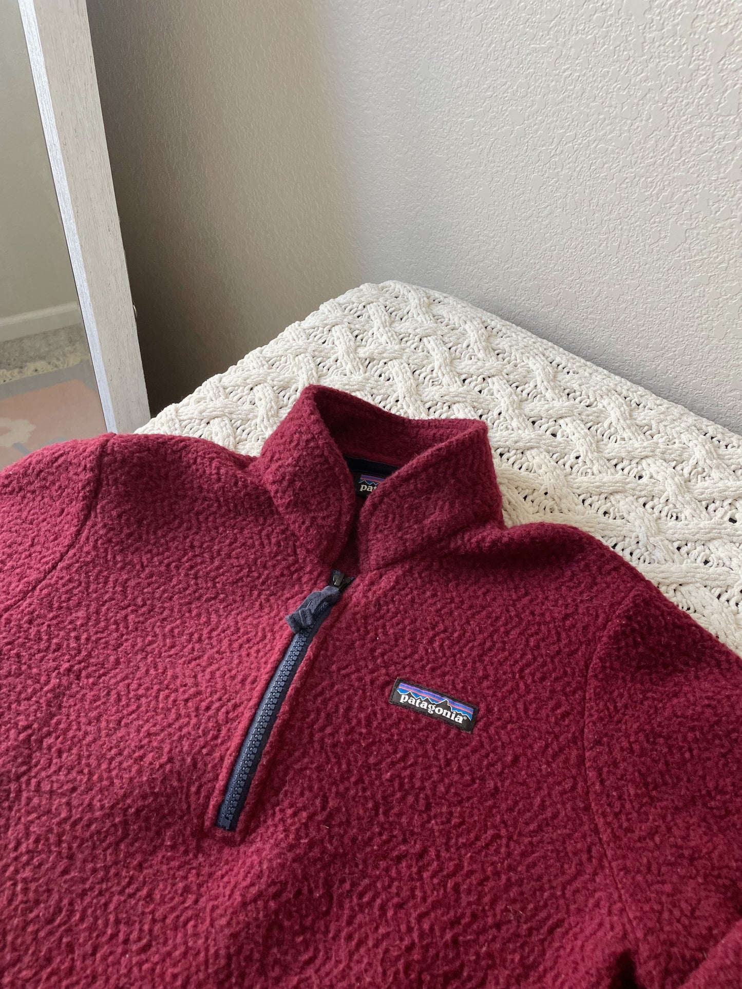 Patagonia Maroon Wool Blend Pullover (Women's S)