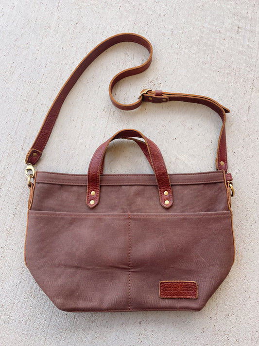 Portland Leather Canvas Tote Bag