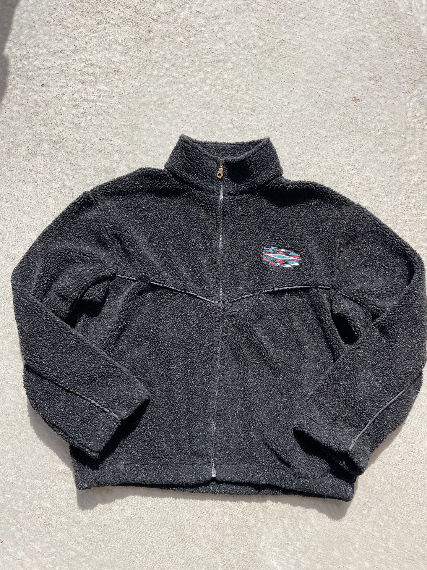 Vintage Zip Up Fleece w/ Embroidery (M)