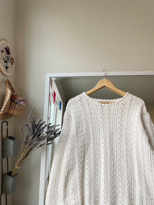 Vintage ALPS Cream Knit (Women's L)