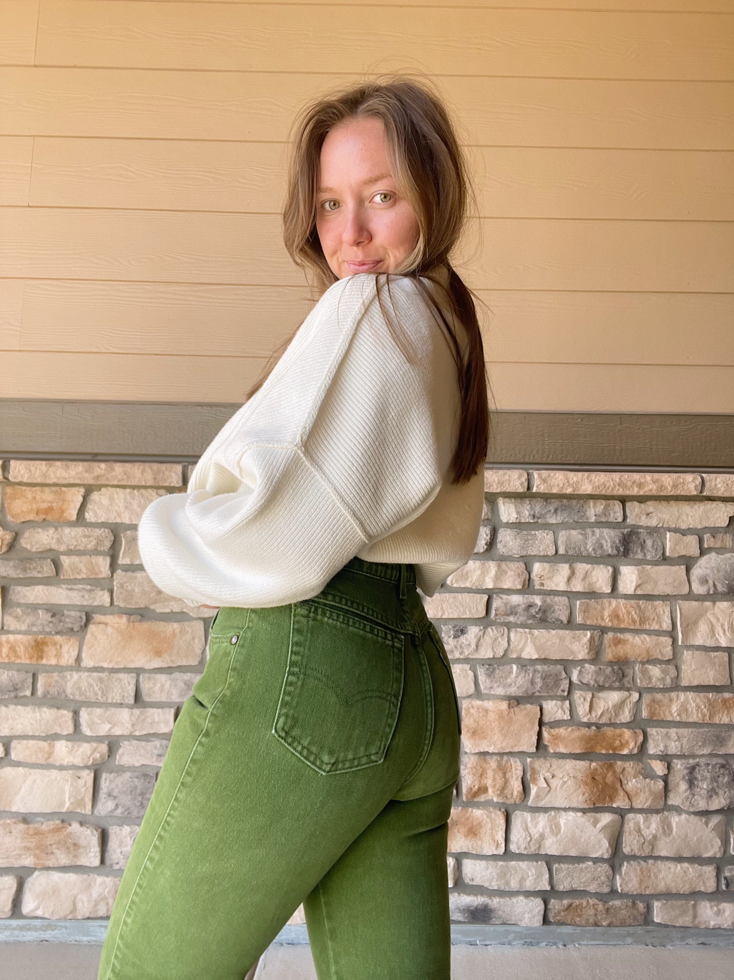 Vintage 1993 Levi's Green Jeans (28)