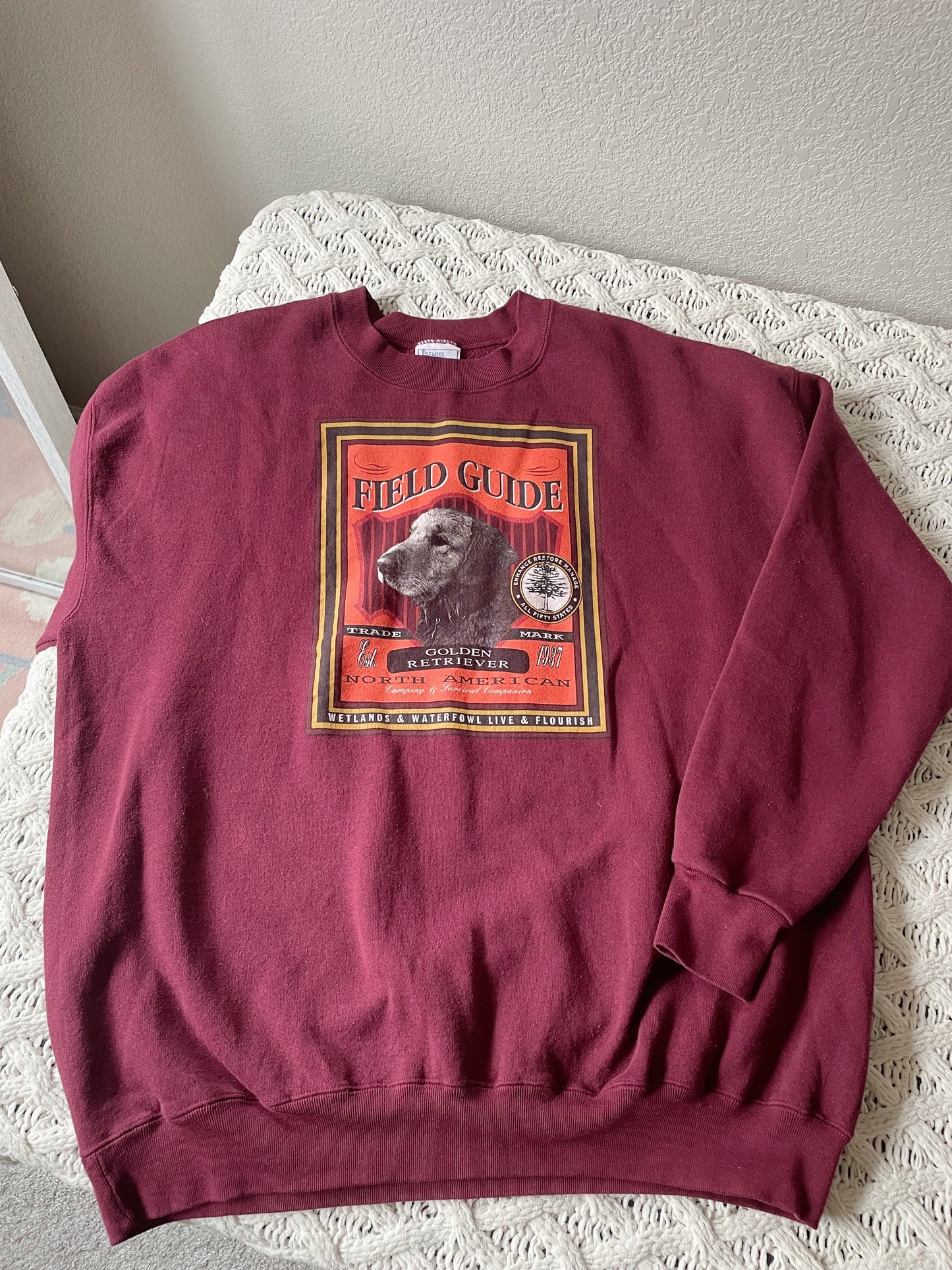 Vintage Golden Retreiver Crew (XL)