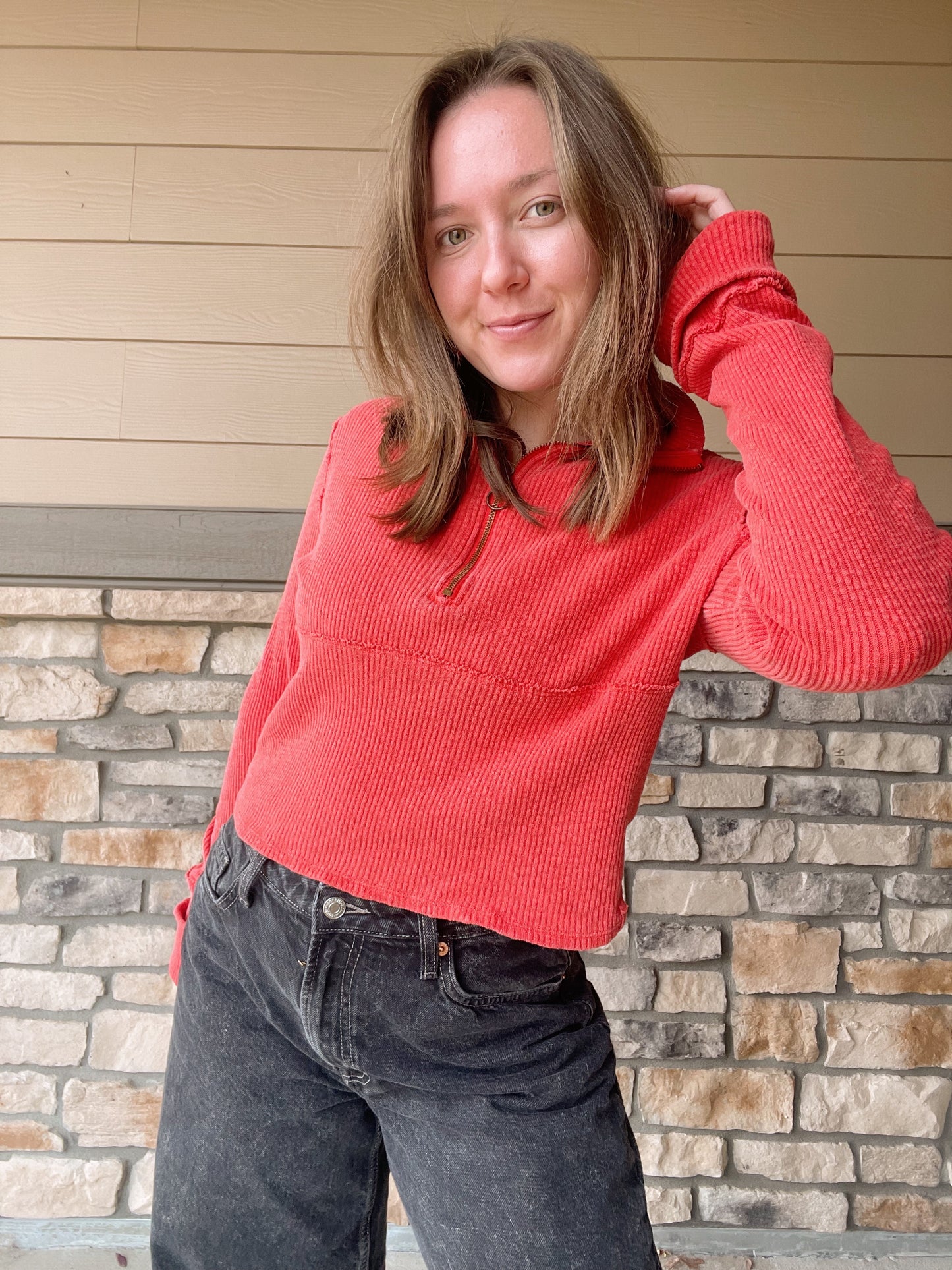 Free People Midnight 1/4 Zip (M)