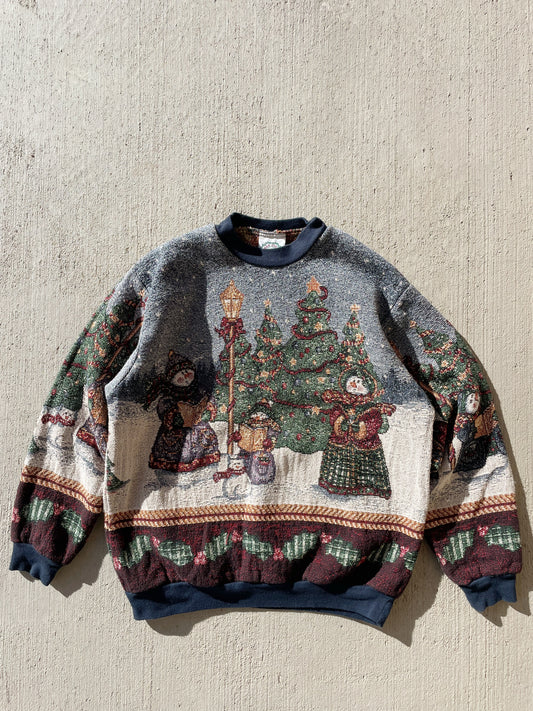 Vintage Sugar St. Weavers Christmas Tapestry Crewneck (XL)