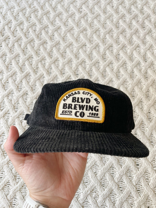 Black Corduroy Brewing Hat