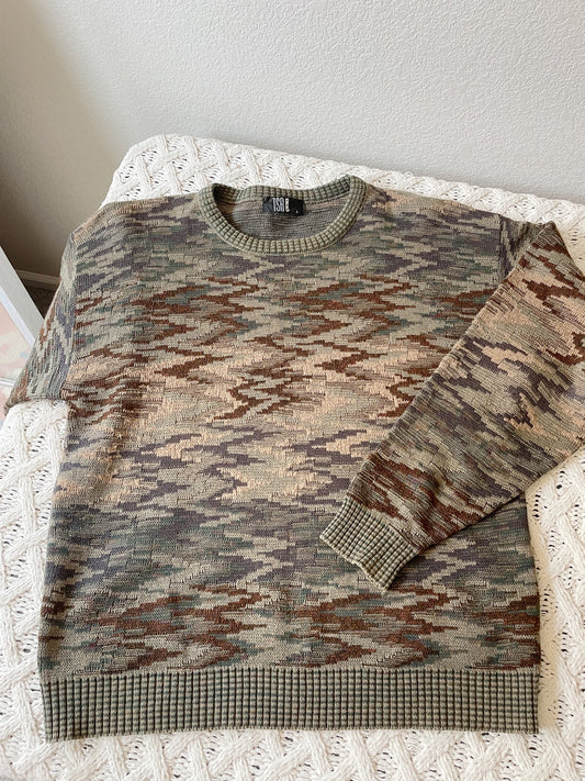 Vintage TSR Patterned Sweater (L)