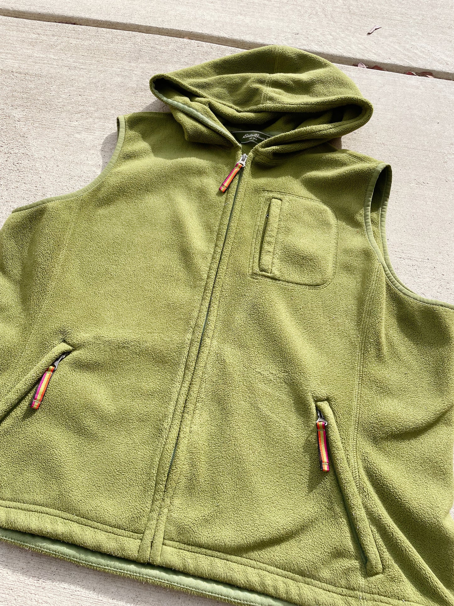 Vintage Eddie Bauer Fleece Hooded Vest (Women's XL/XXL)