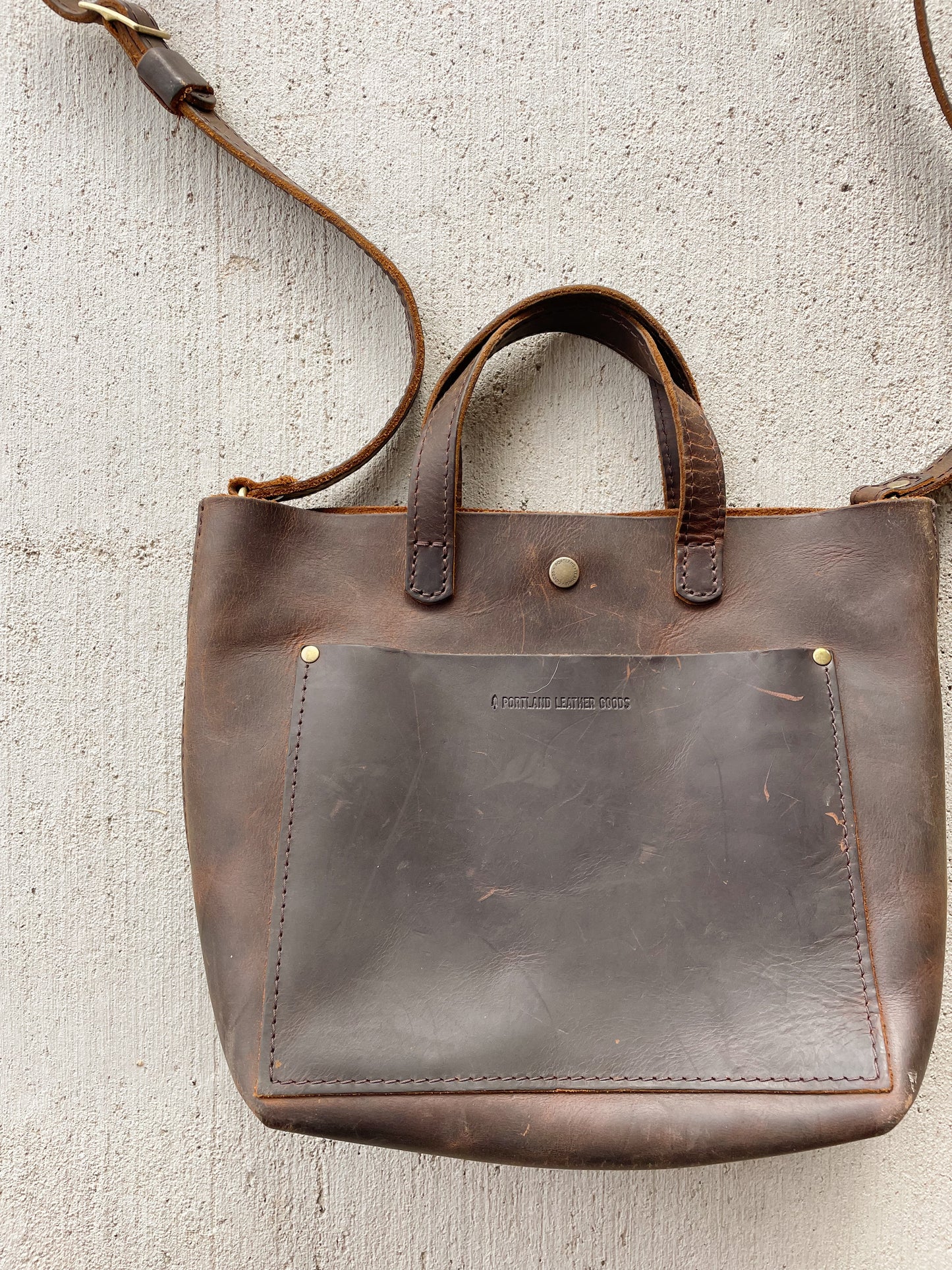 Portland Leather Cross Body Leather Tote