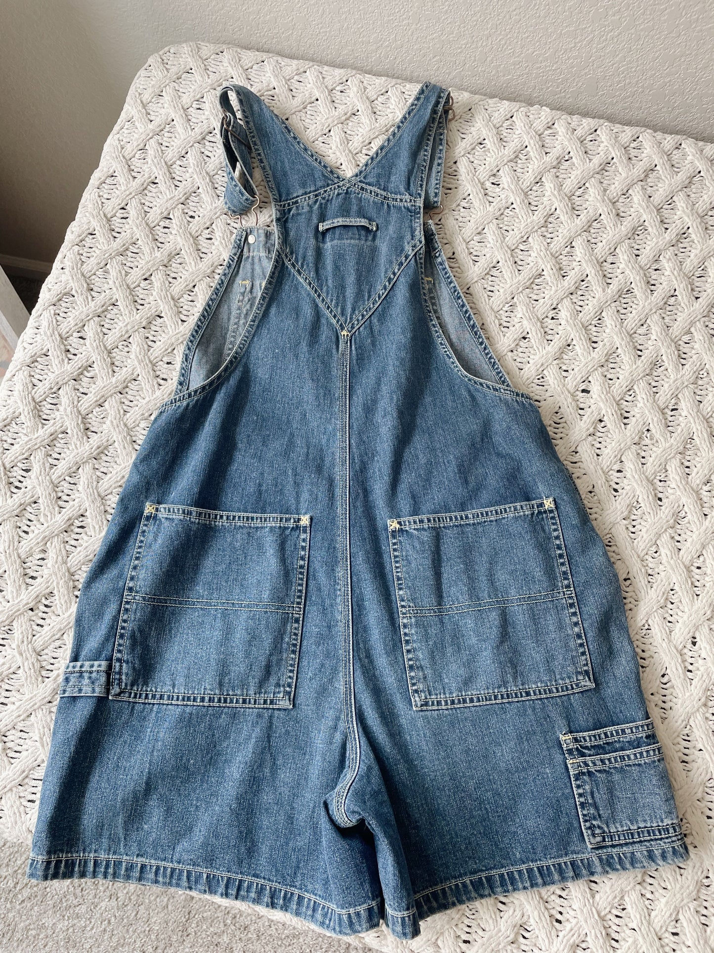 Vintage Denim Carpenter Shortalls (S)