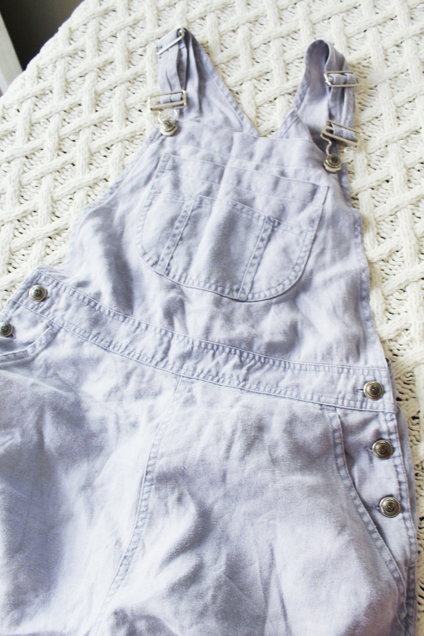 Vintage Territory Ahead Linen Shortalls (S)