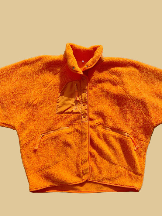 Clementine Orange Snap Fleece (L)