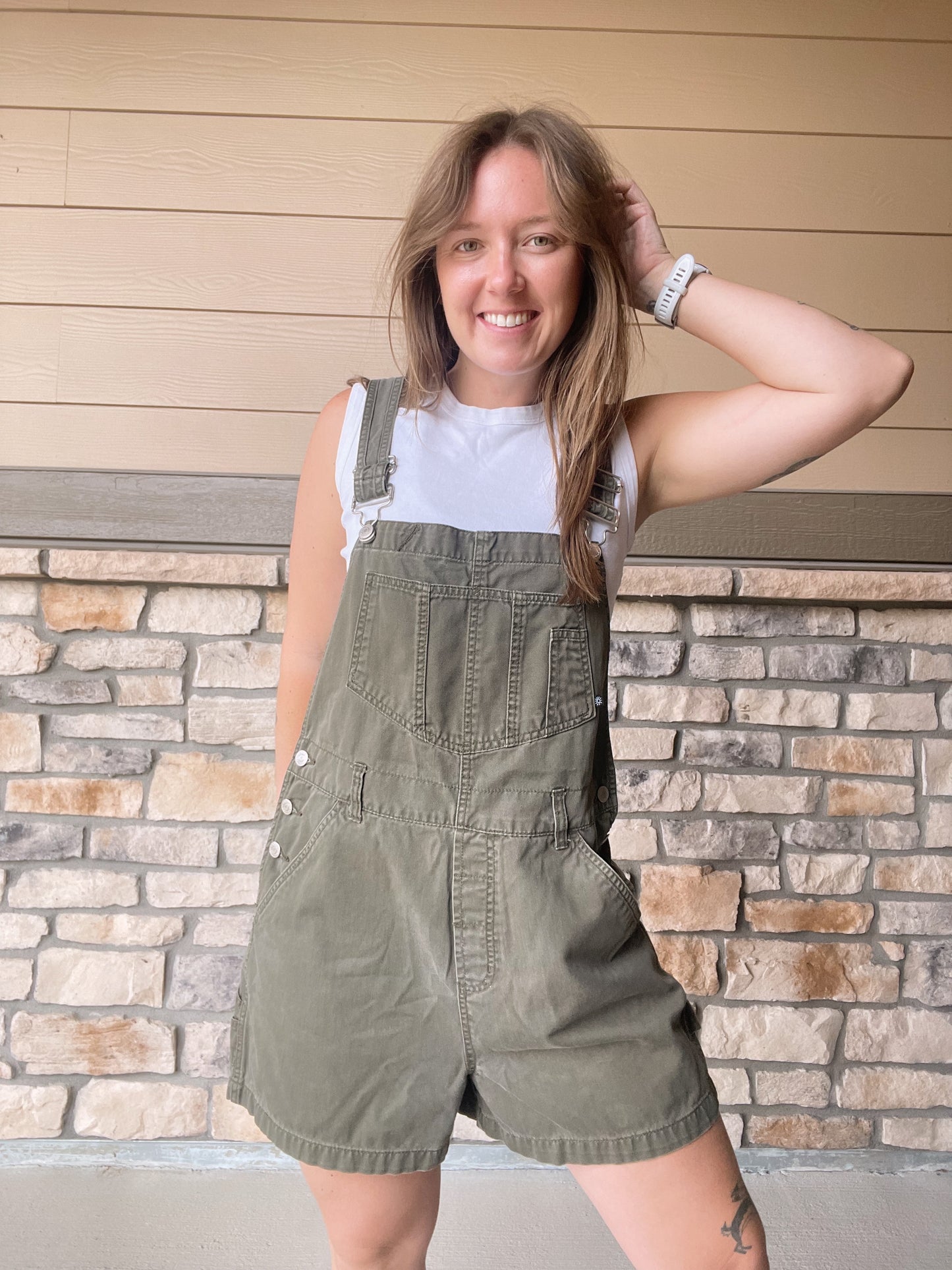 Vintage Green Shortalls (L/XL)