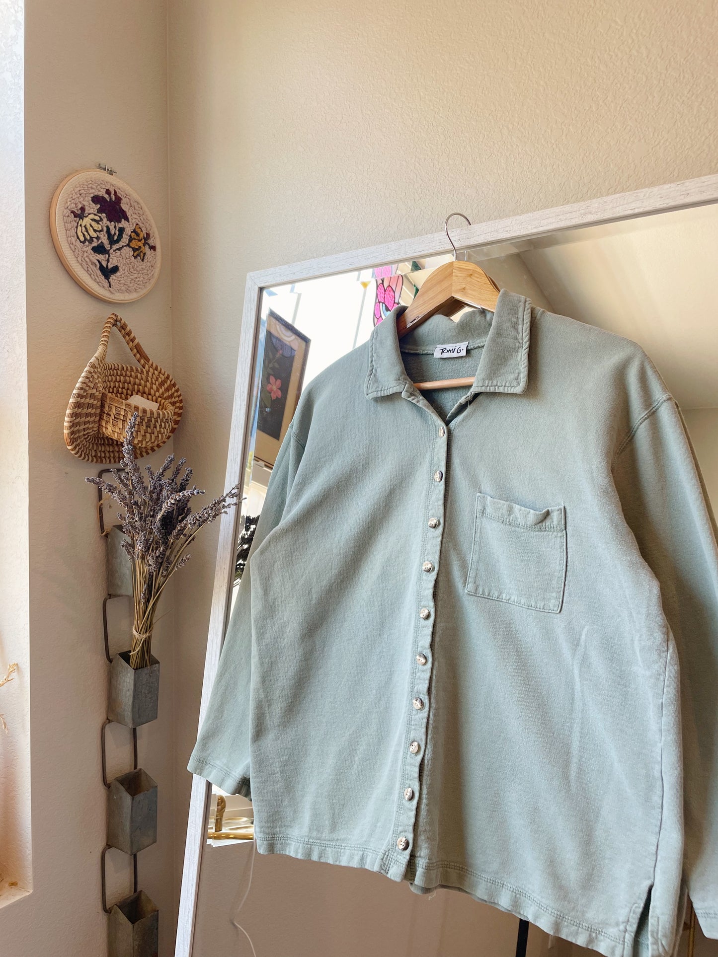 Vintage Cotton Button Up (L)
