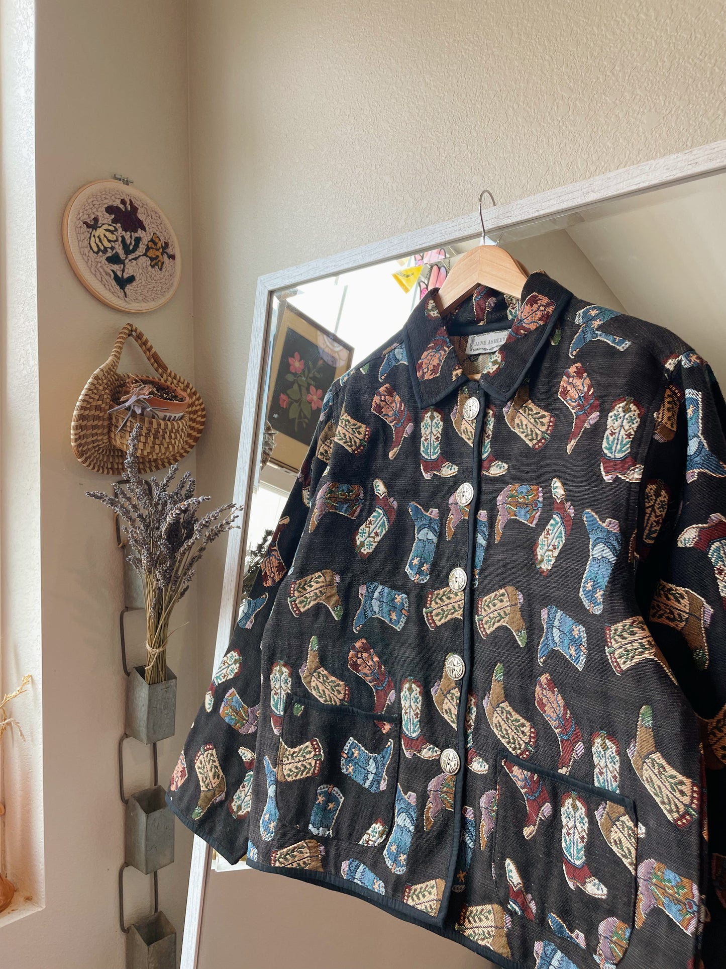 Vintage Jane Ashley Tapestry Boot Jacket (M)