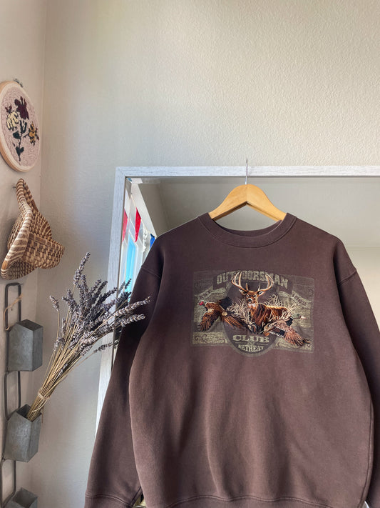 Embroidered Deer Crew (M)