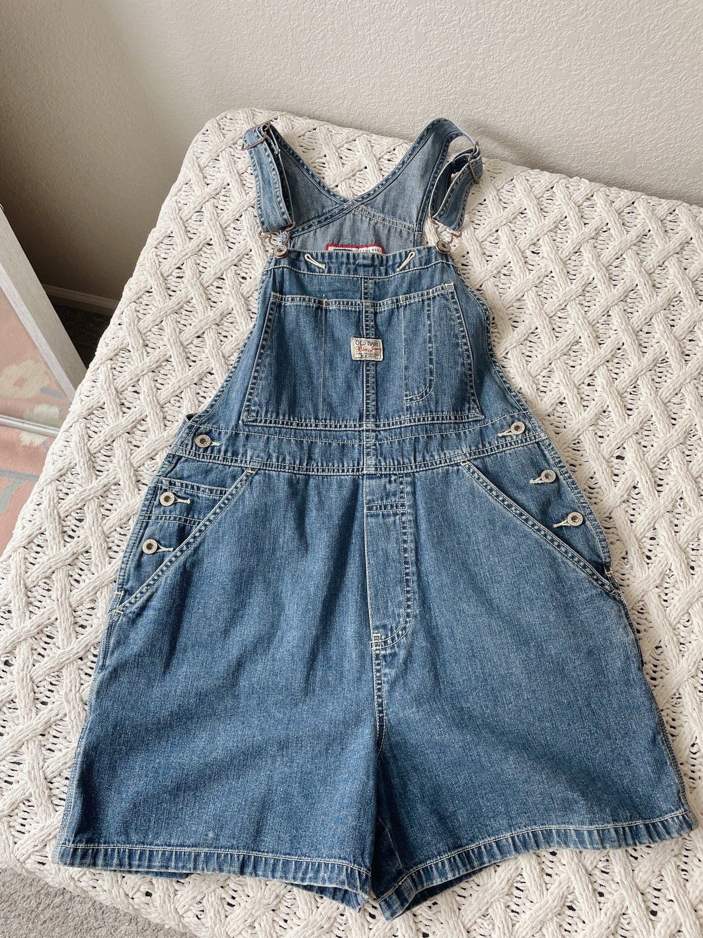 Vintage Denim Carpenter Shortalls (S)