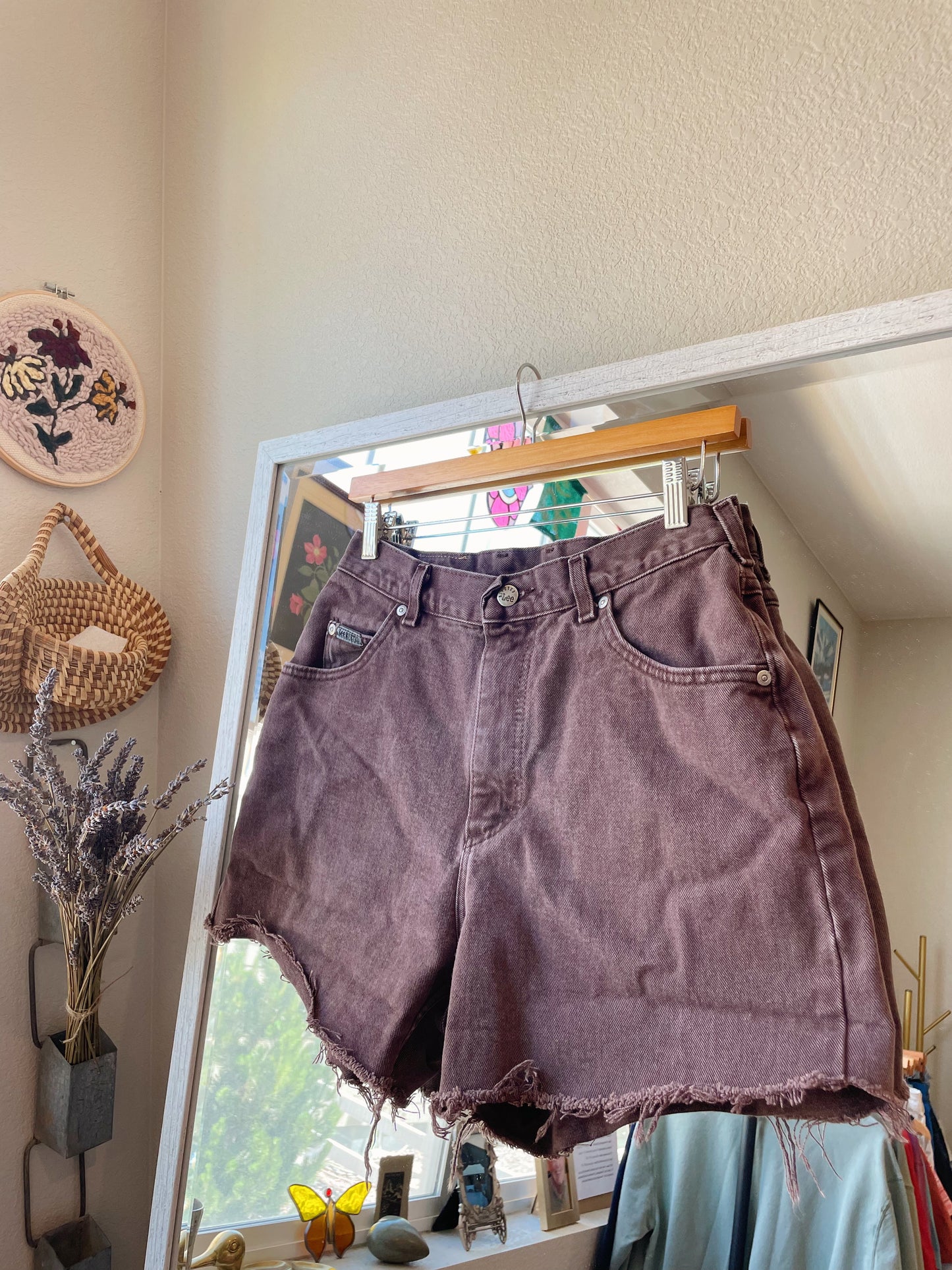 Vintage Lee Brown Denim Shorts (28)