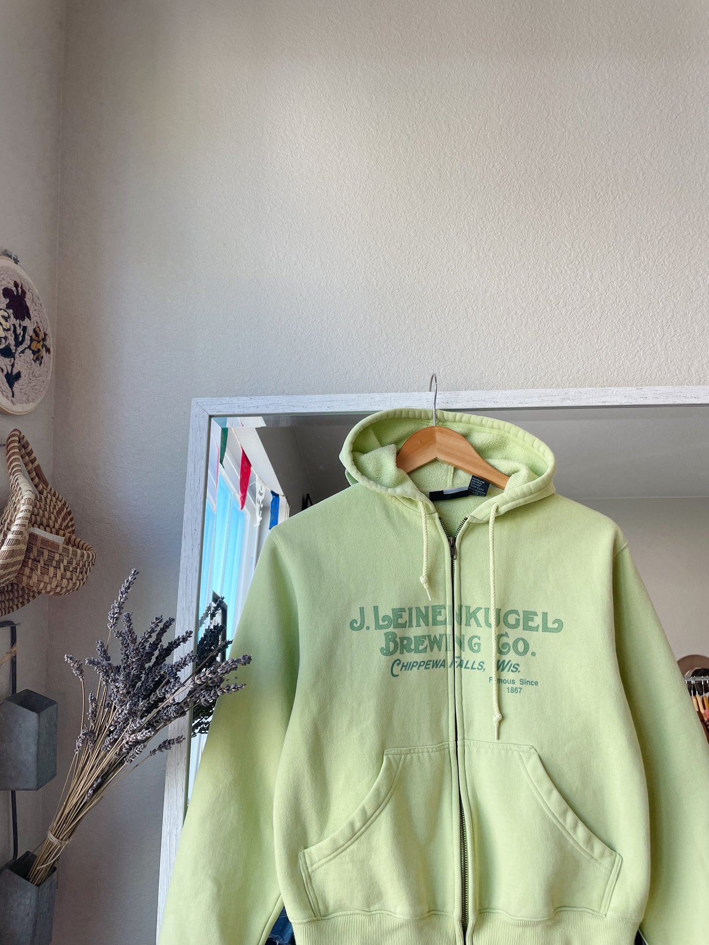 Leinies Green Zip Up Hoodie (S)