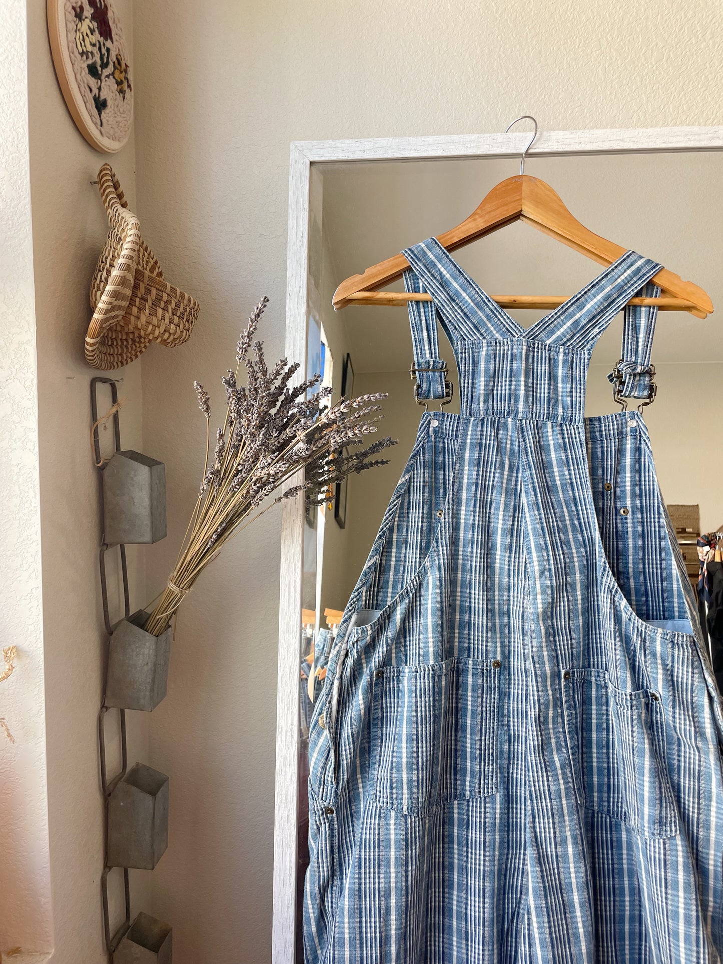 Vintage Plaid Shortalls (XXL)