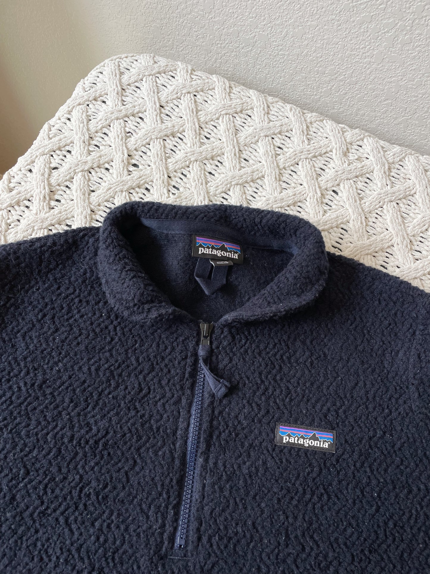 Patagonia Wool Blend Navy 1/4 Zip (M)