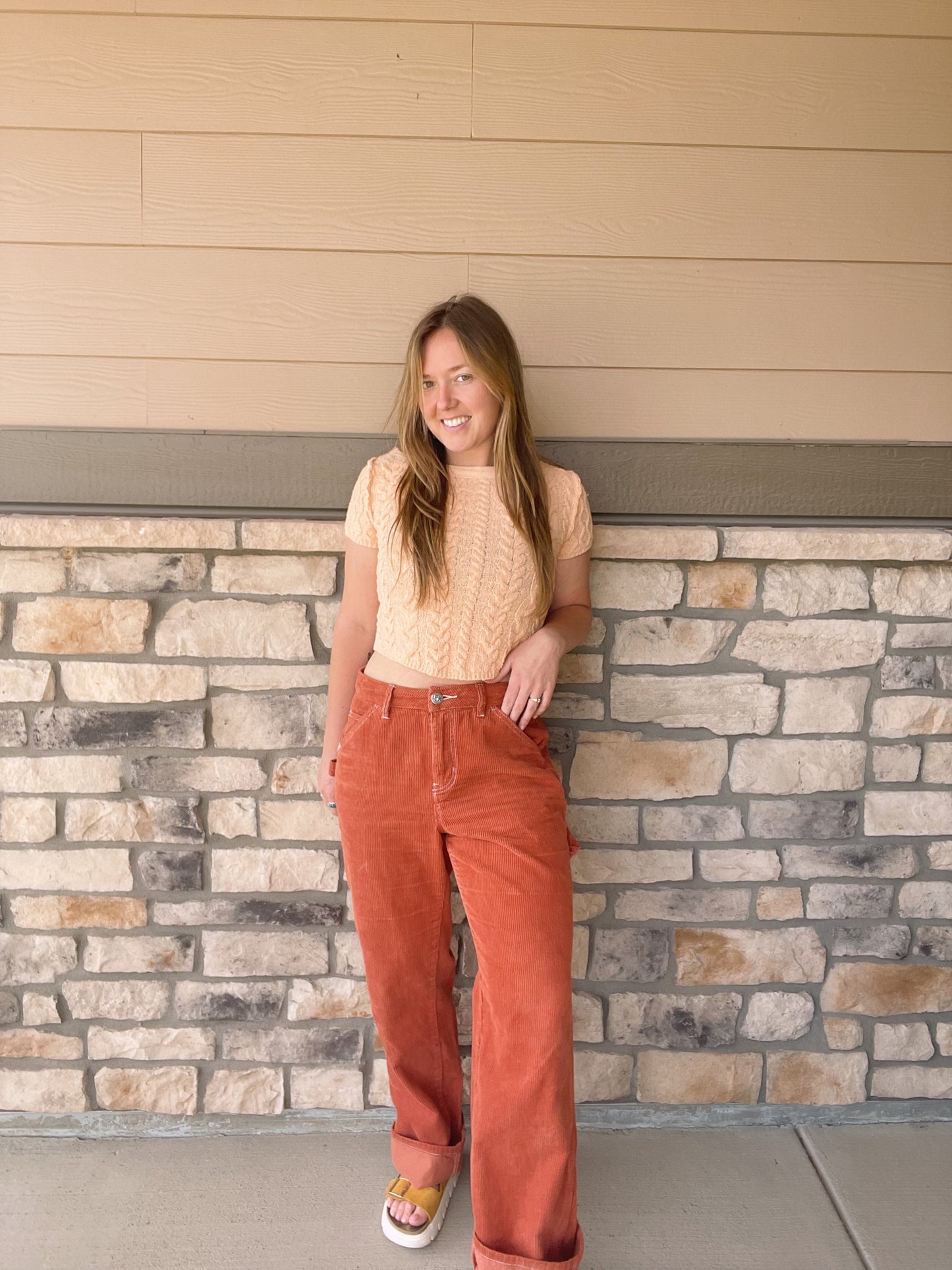 Burnt Orange Corduroy Pants (31)