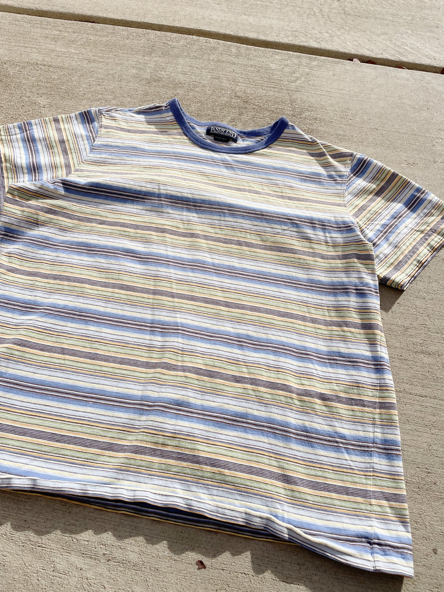 Vintage Land's End Striped Tee (L)