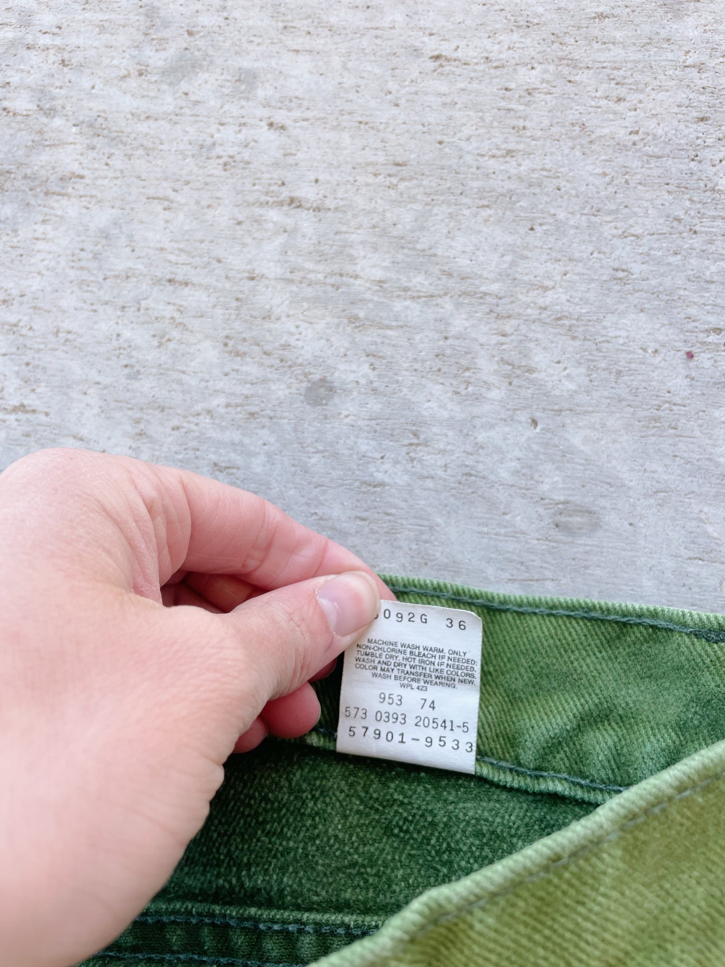 Vintage 1993 Levi's Green Jeans (28)