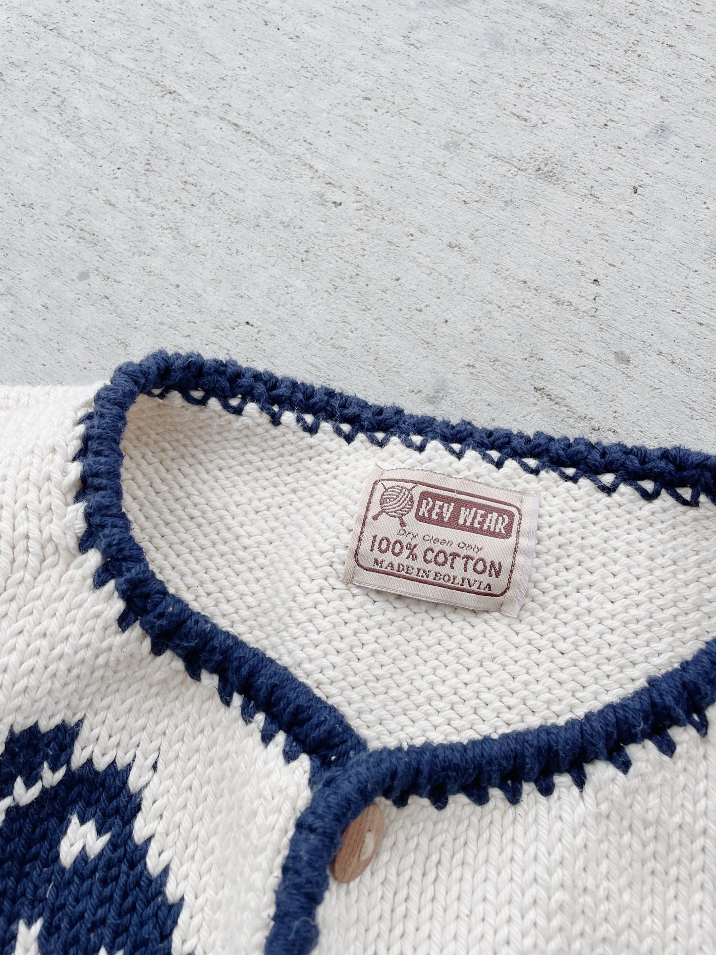 Vintage Handknit Horses Cardigan (L)