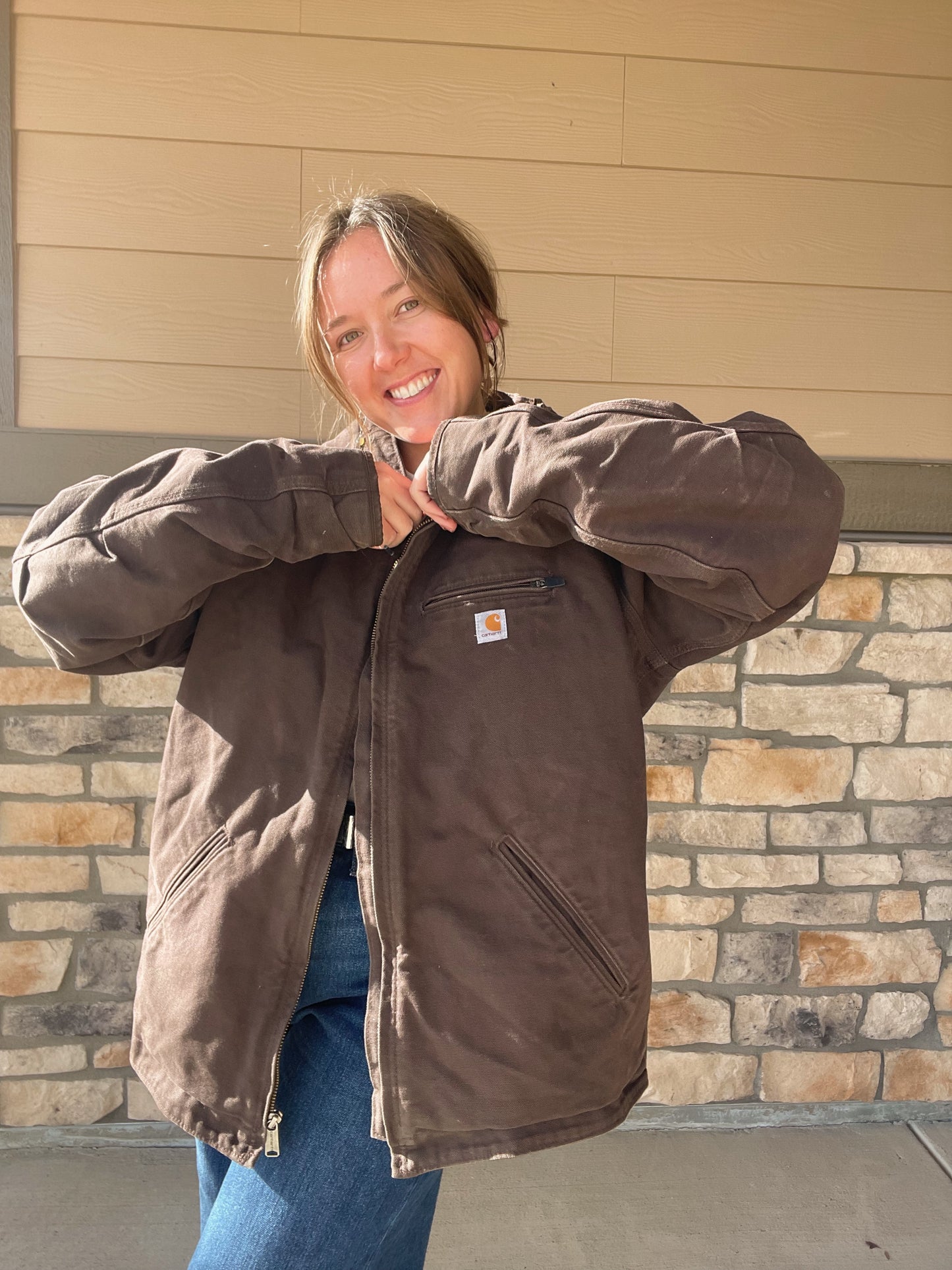 Carhartt Hooded Sherpa Lined Jacket (Women's XL)