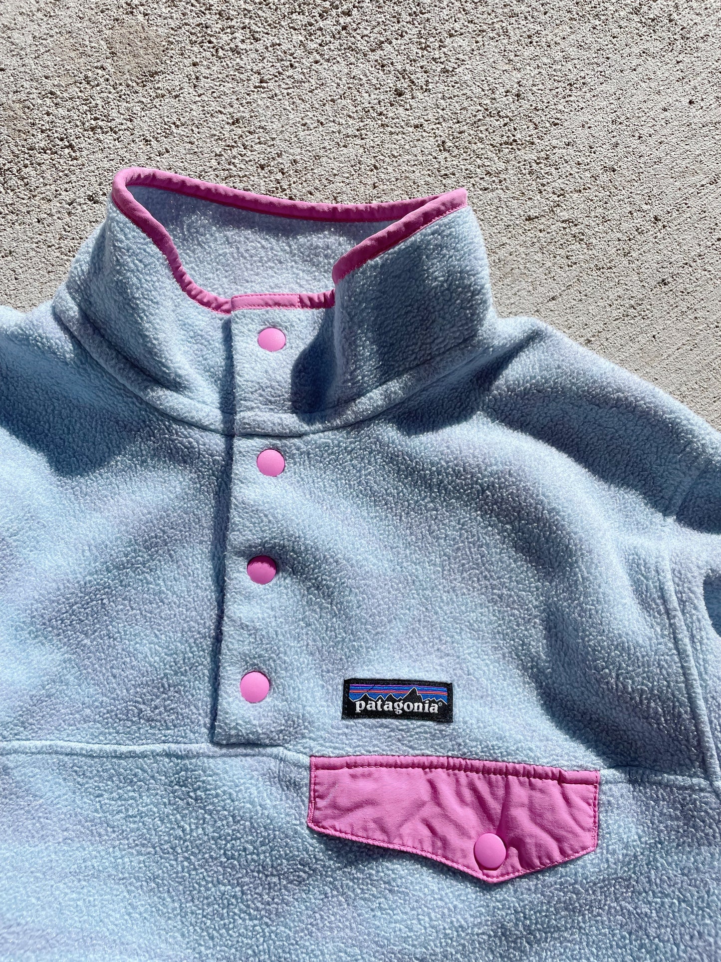 Patagonia Light Blue Snap Fleece (M)